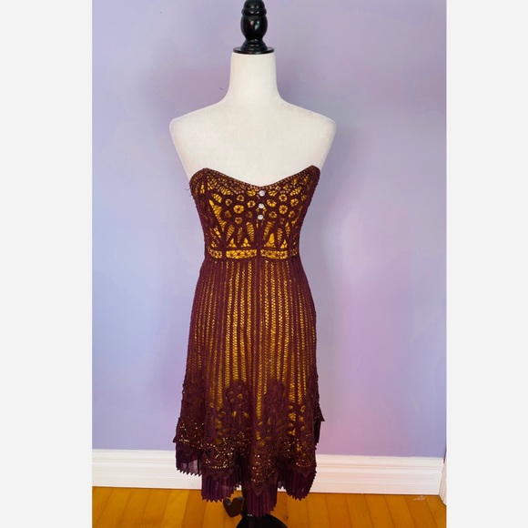Betsy Johnson vintage strapless lace dress - Picture 5 of 10